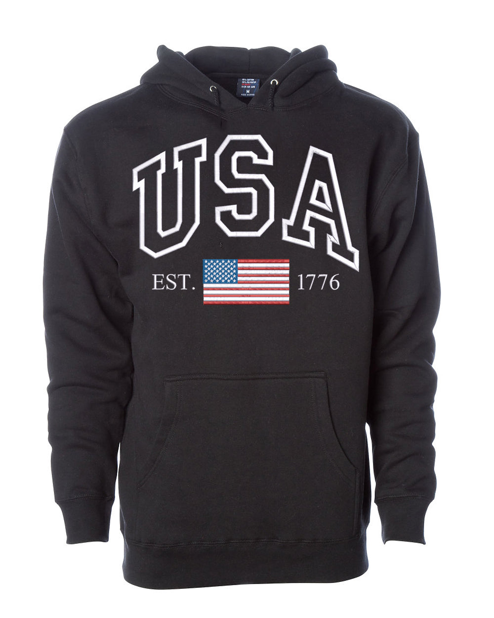 Retro USA Embroidered Hoodie