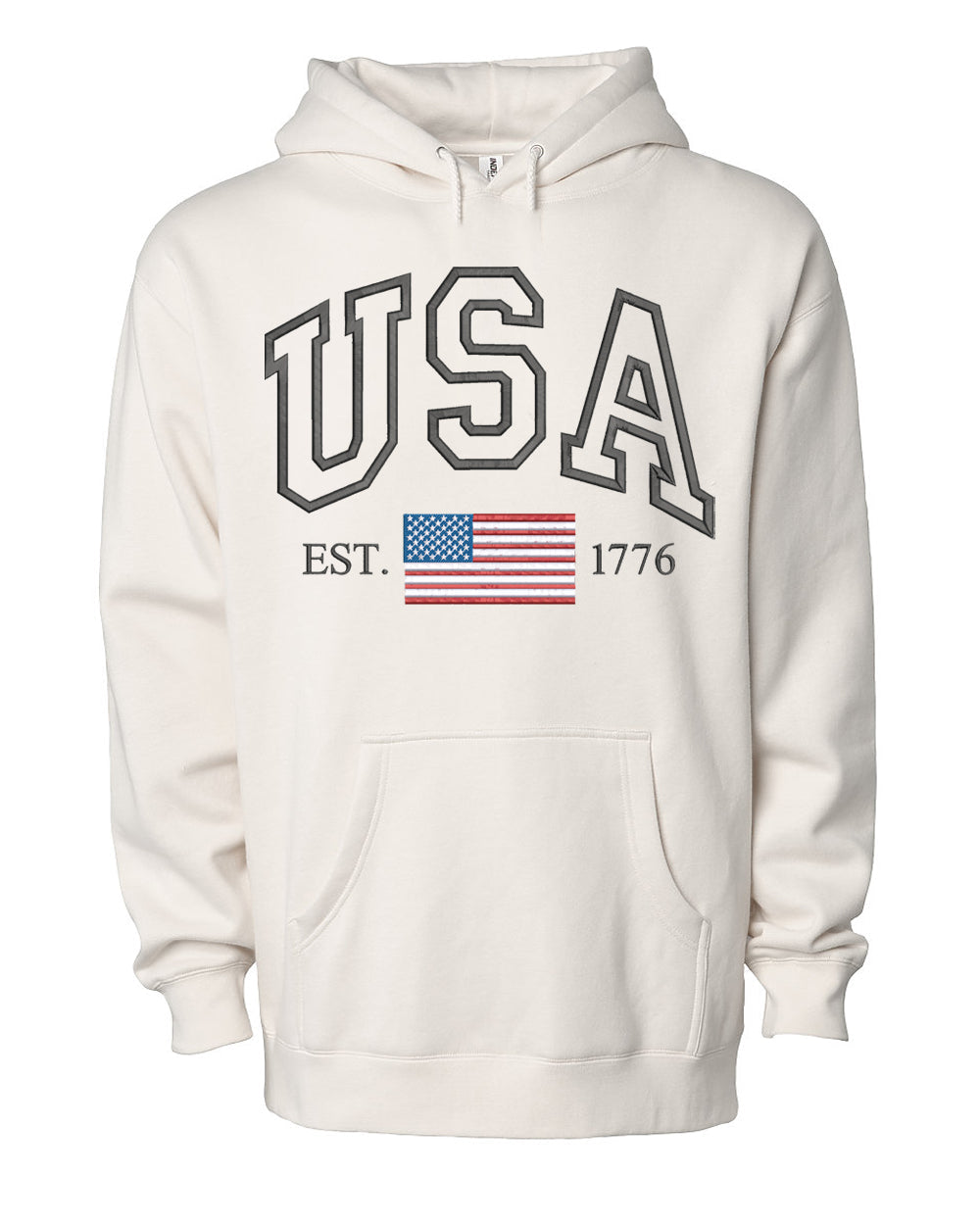 Retro USA Embroidered Hoodie